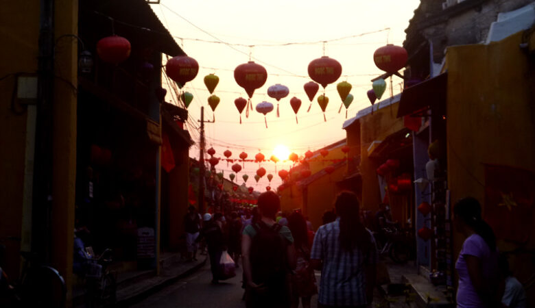 hoi an night time, lanterns, sunset, vietnam
