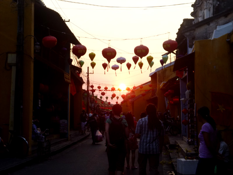 hoi an night time, lanterns, sunset, vietnam