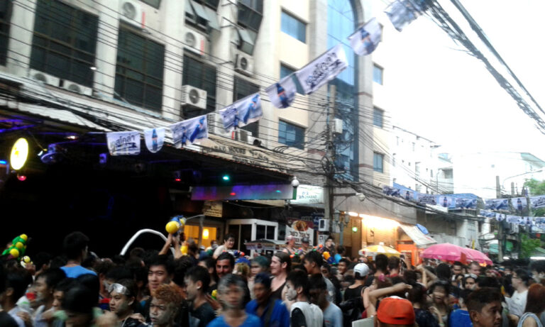 Songkran, Rambuttri street, Bangkok, Thailand