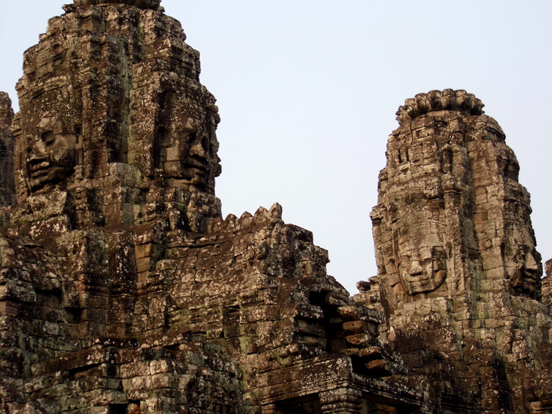 angkor thom, faces, siem reap, cambodia