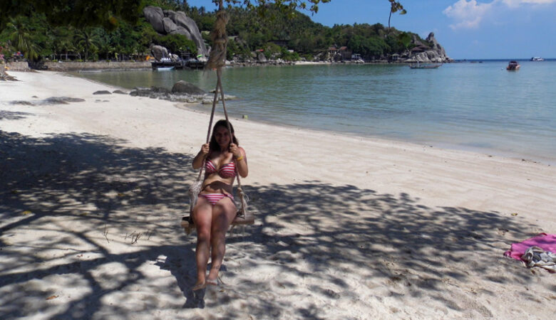rope swing, koh tao, thailand