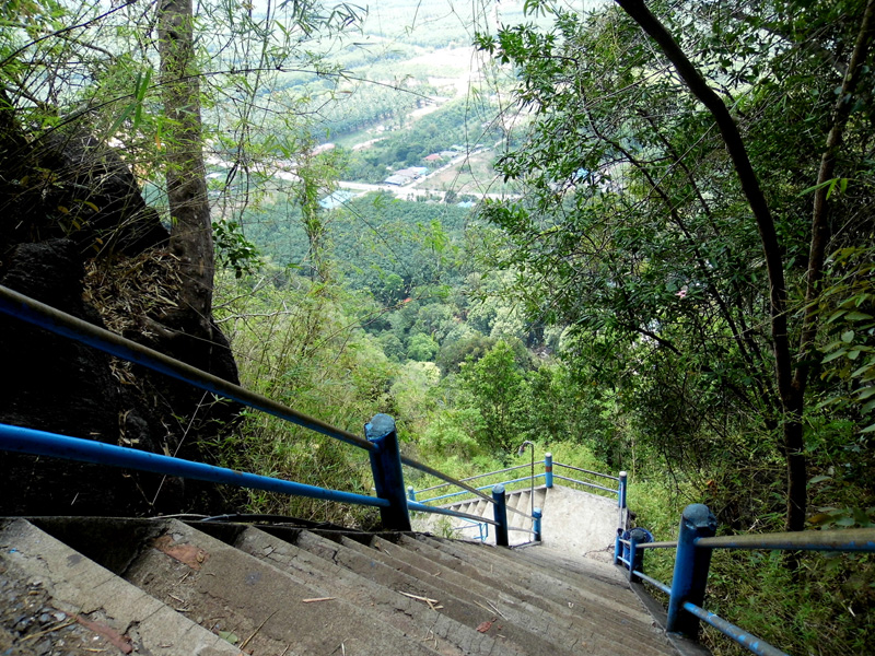 steps to tiger cave temple, thailand, krabi