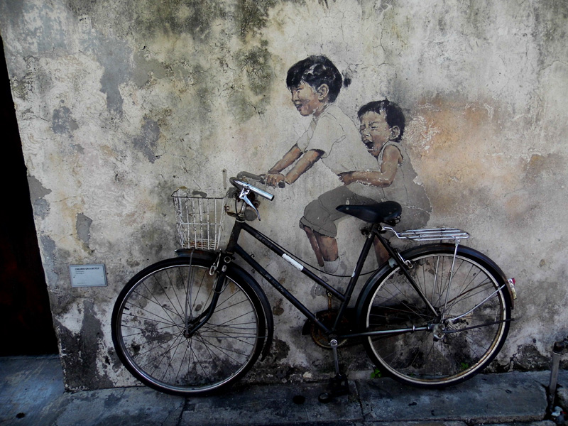 Penang bike street art, Malaysia