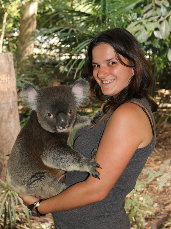 holding a koala, Lone Pine Koala Sanctuary, Brisbane, Australia