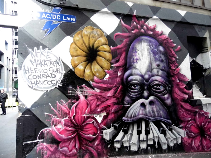 Street art, AC/DC Lane, Melbourne, Australia