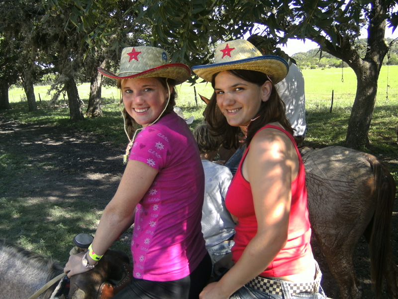 horse riding on a ranch in texas, usa