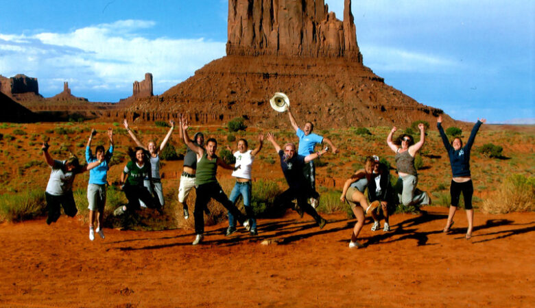 monument valley, "we made the brochure!" photo, trek america