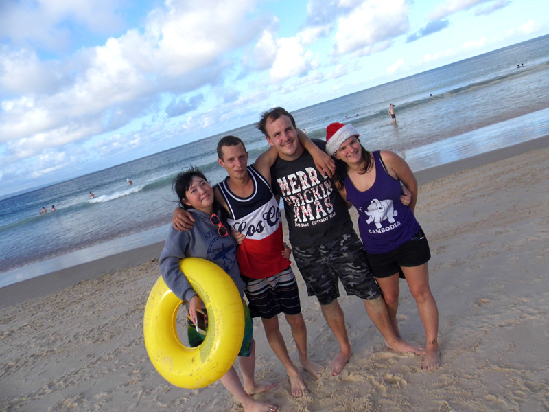 Christmas on the beach, Noosa, Australia