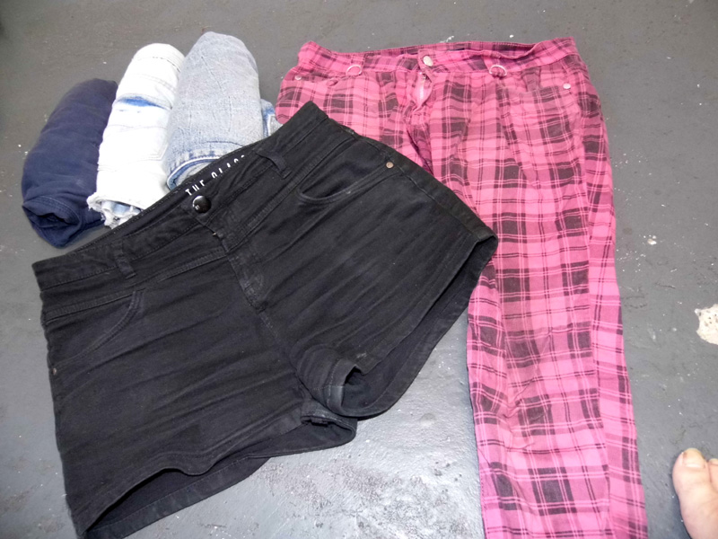 Packing list - trousers, shorts