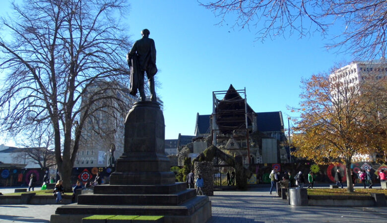 Christchurch cathedral after the earthquake, New Zealand