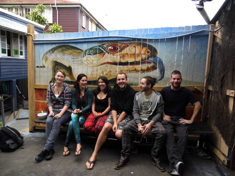 Friends, Bluetongue backpackers hostel, Brisbane, Australia