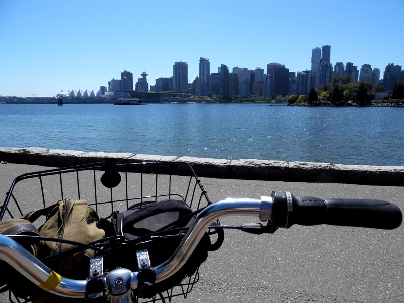 Cycling around Stanley Park, Vancouver, Canada