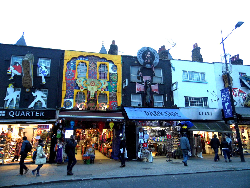 camden high street, markets, london, goth, punk, alternative