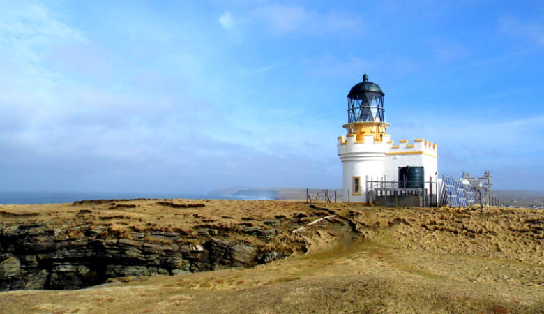 brough of birsay lighthouse, orkney, scotland