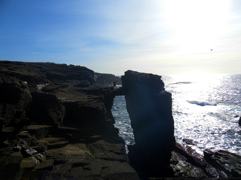 yesnaby, orkney, scotland, coastal walk, bridge
