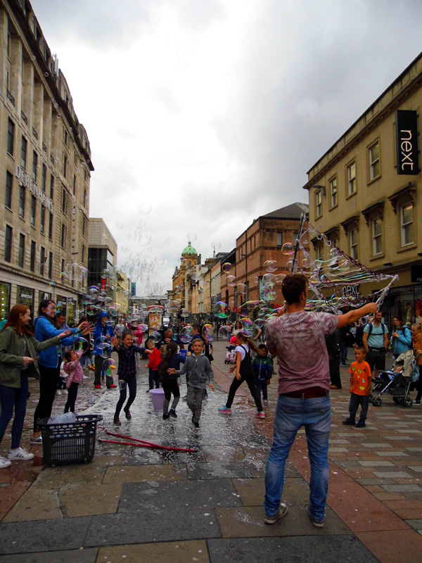 Bubbles in Glasgow, Scotland