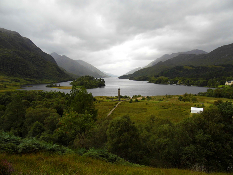 Glenfinnan loch & monument, Scotland, UK