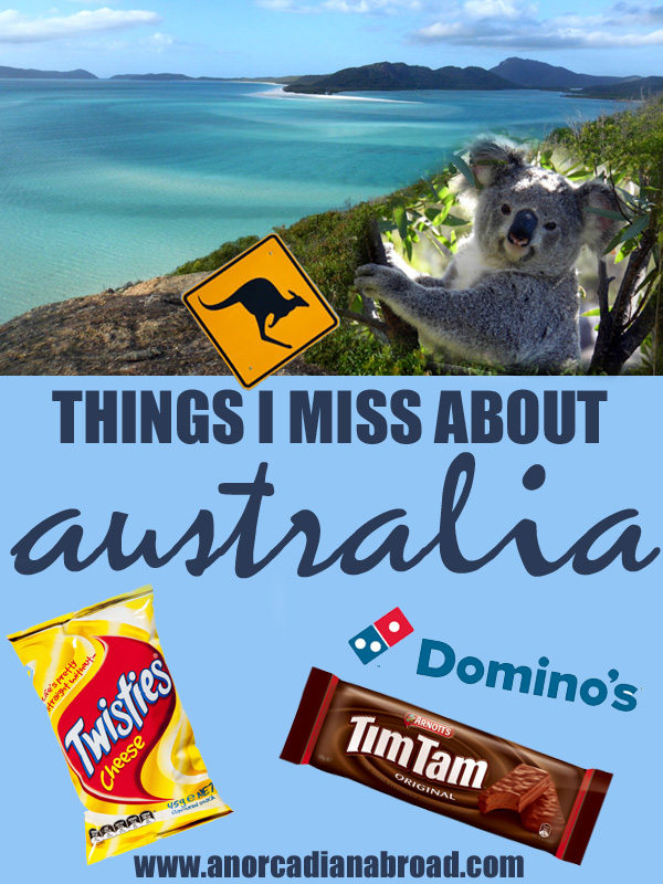 Things I miss about Australia (not just food!!)