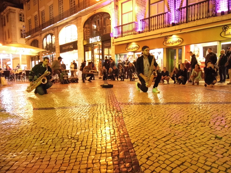 Buskers, Rua Augusta, Lisbon, Portugal