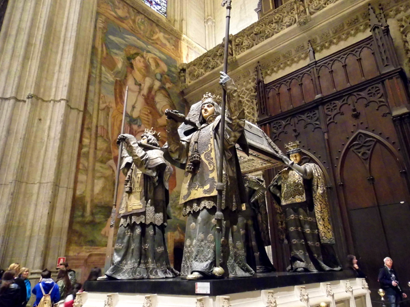 Christopher Columbus tomb, Sevilla Cathedral, Seville, Spain
