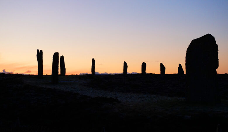 Ring Of Brodgar sunset, Orkney, Scotland