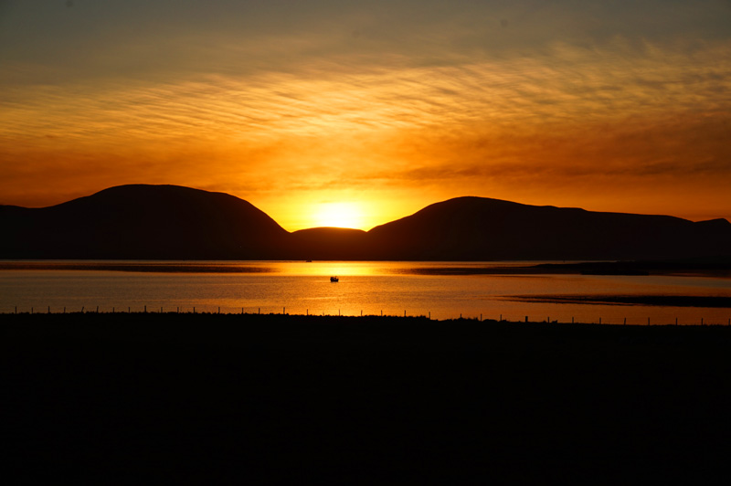 Sunset over the Hoy Hills, Orkney, Scotland
