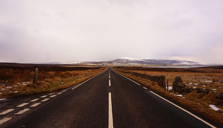 Orphir road, road trip, landscape, Orkney, Scotland