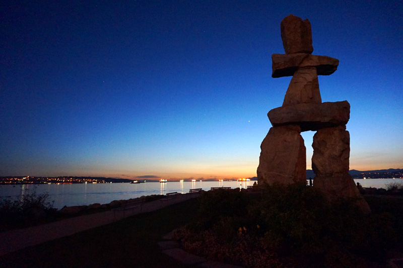 Inukshuk, English Bay, Vancouver, Canada