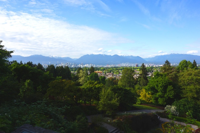 View of Vancouver city from Queen Elizabeth Park, Canada