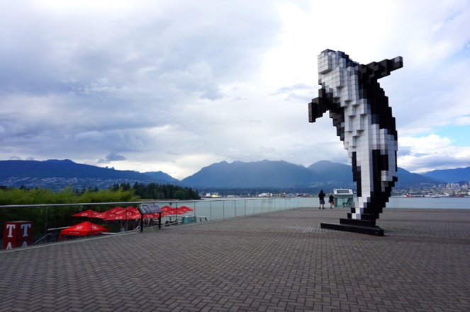Orca sculpture at the waterfront of Vancouver, Canada
