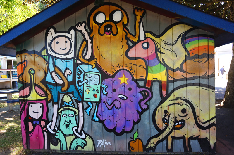 Adventure Time art, Victoria, BC, Canada