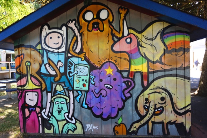 Adventure Time art, Victoria, BC, Canada
