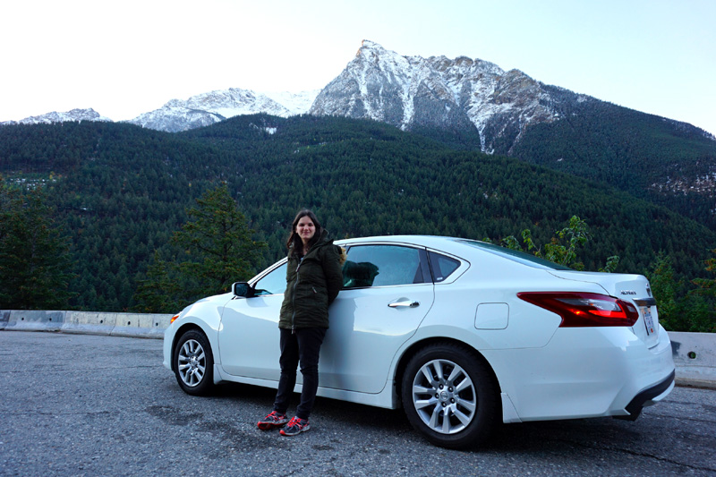 Car on the way to Kamloops, Canada