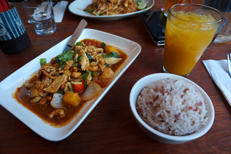 Dinner at Thai Peacock, Portland, Oregon