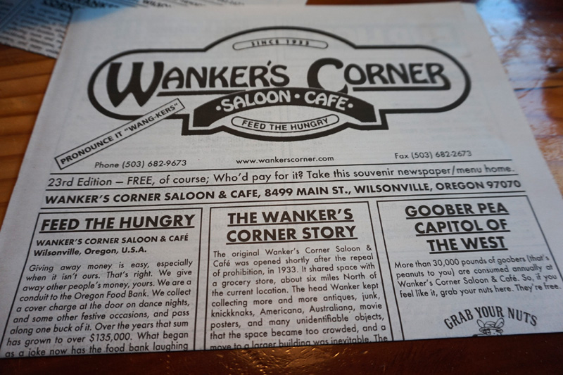 Wankers Corner Saloon Cafe, Portland, Oregon