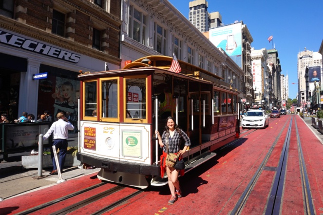 Cable car tram, Union Square, San Francisco