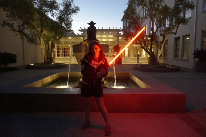 Light saber at Yoda Fountain, San Francisco