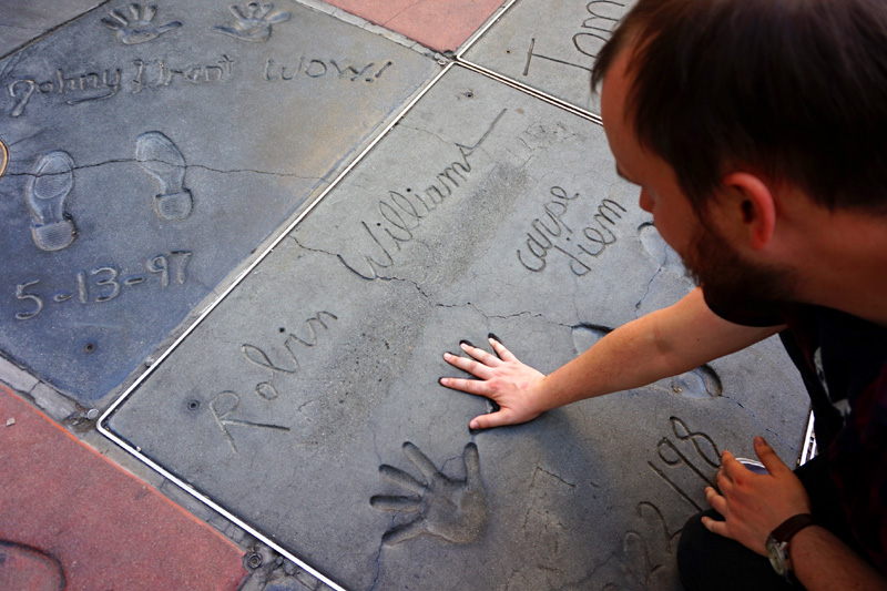 Robin Williams, Grauman's Chinese Theatre, Hollywood Boulevard, LA, USA