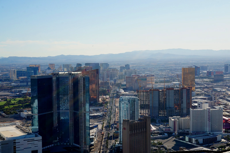 View of the Strip from the Stratosphere, Las Vegas, USA