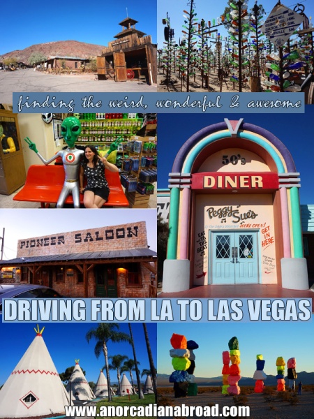 Finding The Weird, Wonderful & Awesome: Driving From LA To Las Vegas. Check out all the highlights of this route, including wig wams, ghost towns, historic saloon bars, diners & the bottle tree ranch! Plus loads more!
