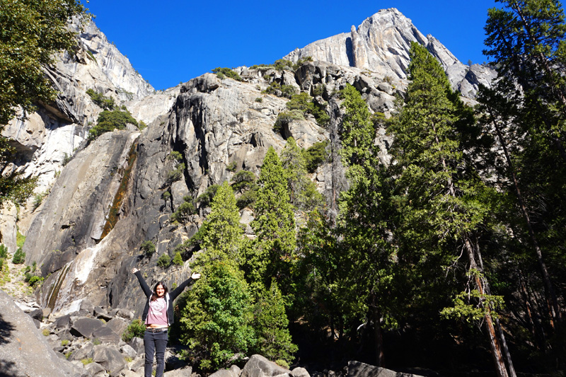Yosemite Falls in Autumn - it's all dried up! Yosemite National Park, California, USA