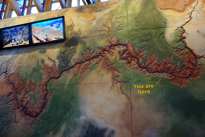 Grand Canyon map, Grand Canyon, Arizona, USA
