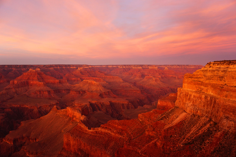 Sunset at the Grand Canyon, Arizona, USA