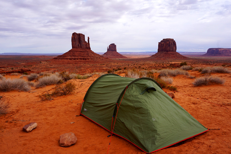 Camping at Monument Valley, Utah, USA