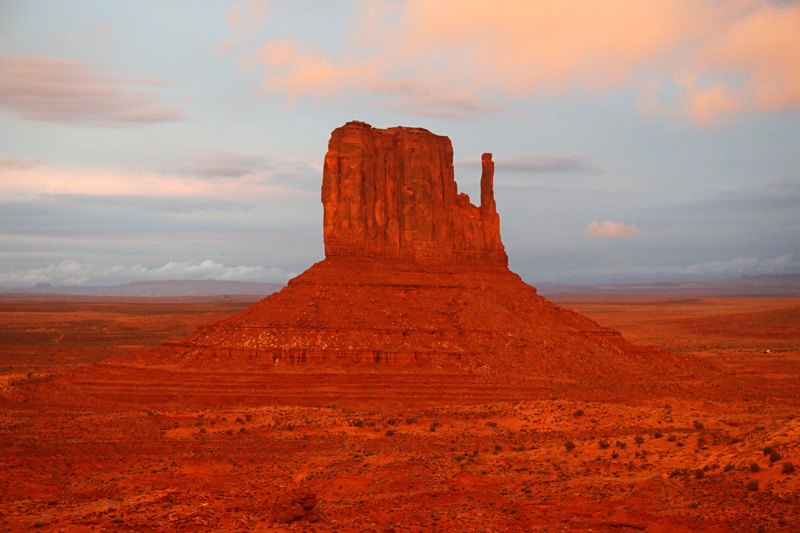Sunset on the mittens, Monument Valley, Utah, USA