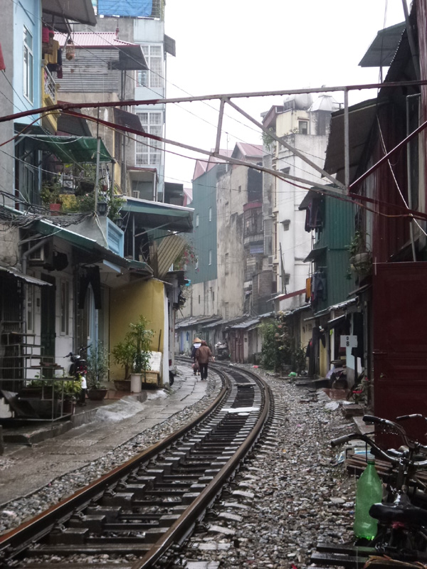 Train track street, Hanoi, Vietnam