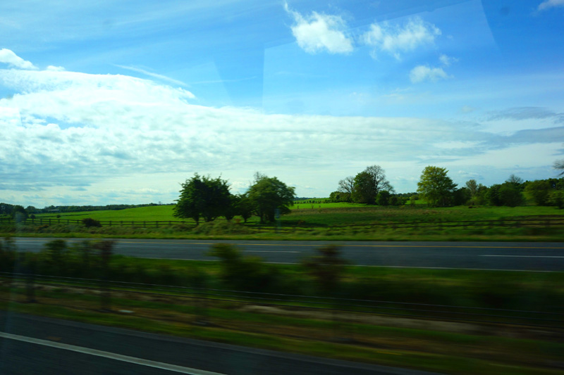 Driving from Galway to Dublin, Ireland