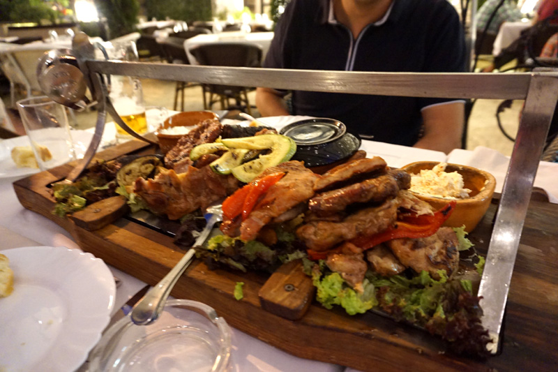 Meat sword, Velika Skadarlija, Belgrade, Serbia