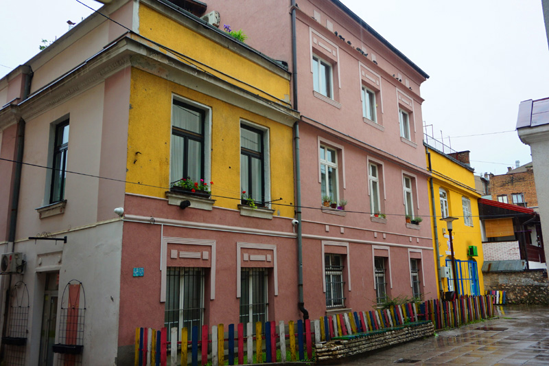 Colourful buildings, Sarajevo, Bosnia & Herzegovina