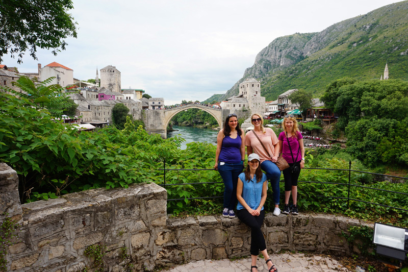 Girls at Stari Most, Mostar, Bosnia & Herzegovina